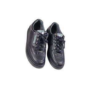 Mephisto Men's 11 Black Leather Lace-Up Shoes, Air-Jet System